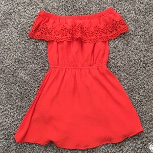 nwt off the shoulder orange dress from loft